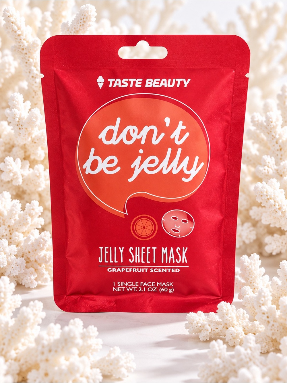 Don't Be Jelly Grapefruit Jelly Sheet Mask - Red